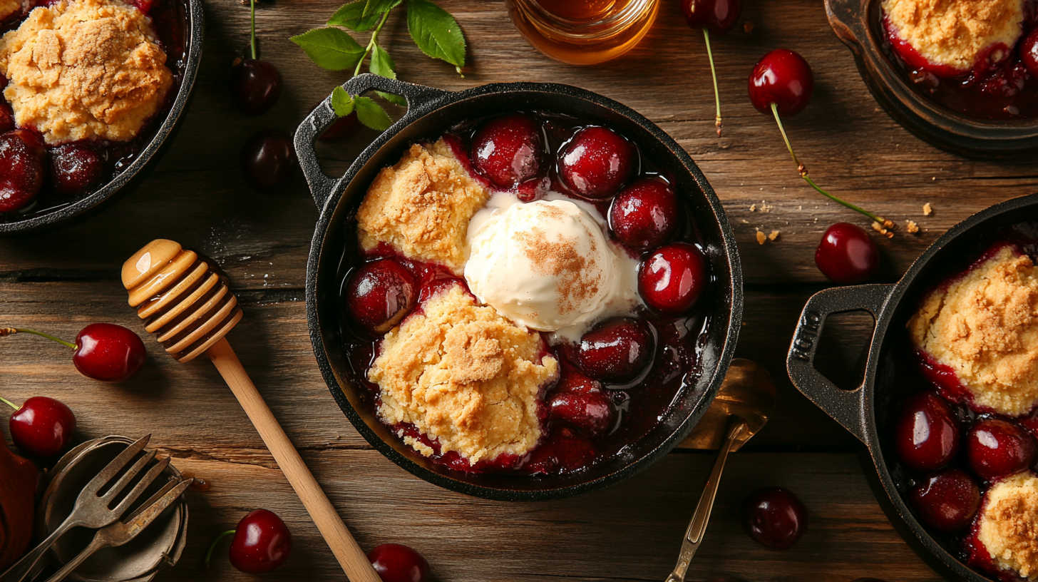 Difference between cherry cobbler and cherry crisp