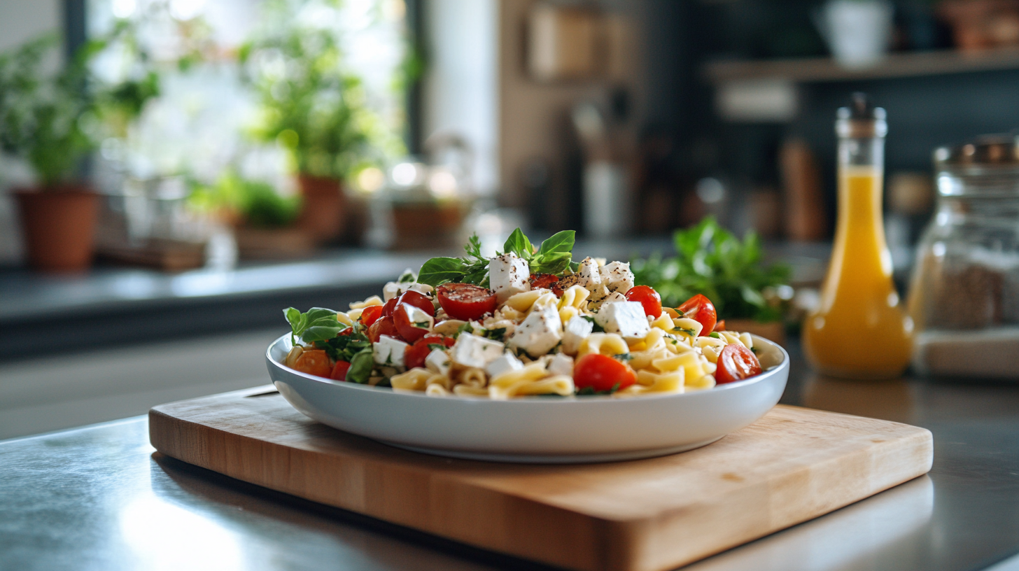 Mediterranean pasta salad Greek-inspired