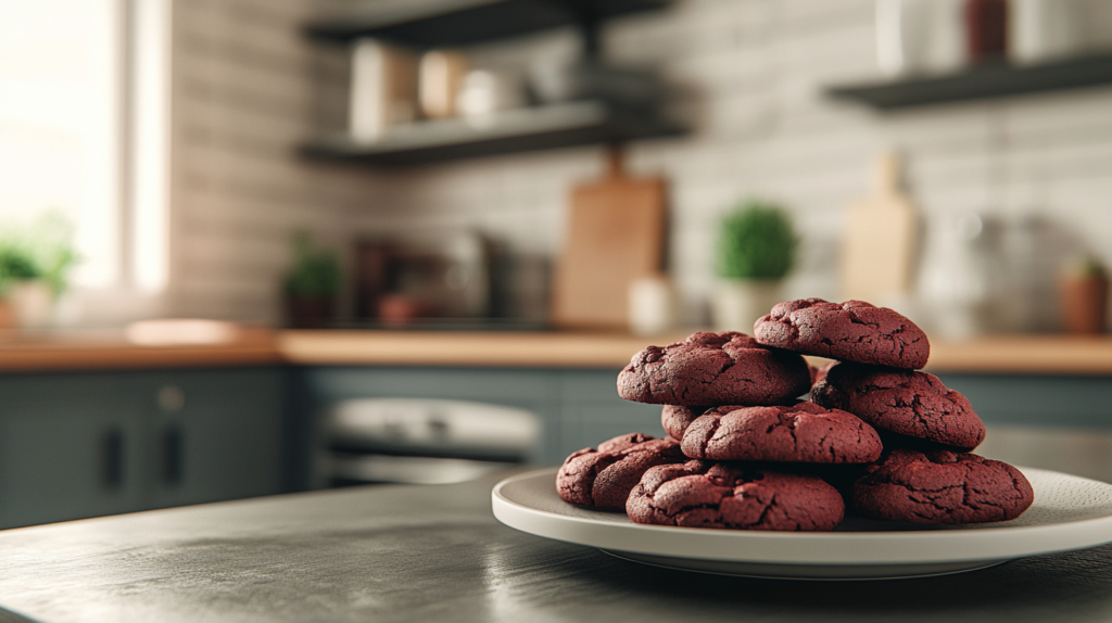 Difference between chocolate and red velvet cookies